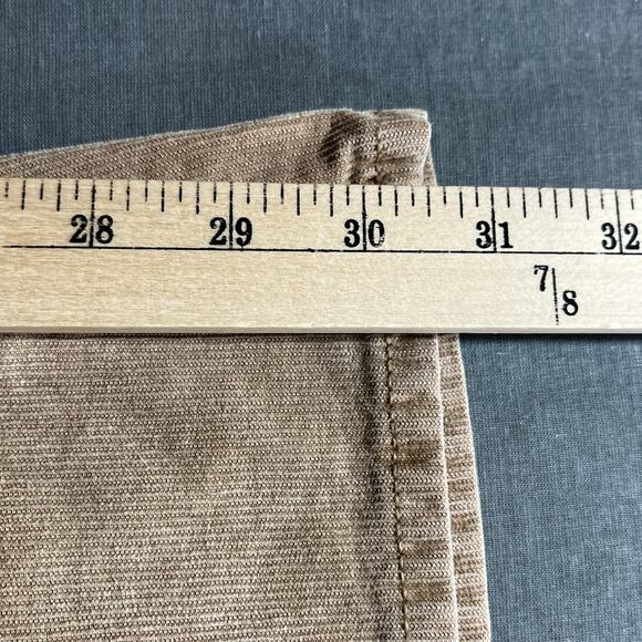 American Eagle Corduroy Pants Women 18 Beige Bootcut Button Fit High Rise Hippie - Picture 11 of 13